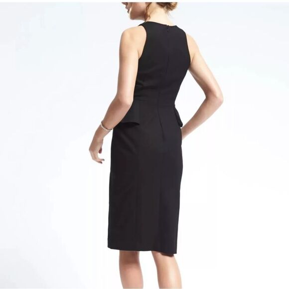 Banana Republic Bi Stretch Side Peplum Sheath Dress Size 4 NWT - Picture 2 of 8